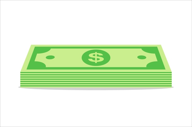 Vector dollar flat icon vector illustration