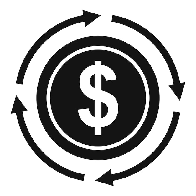 Dollar krediet pictogram Eenvoudige illustratie van Dollar krediet vector pictogram voor webdesign geïsoleerd op een witte achtergrond