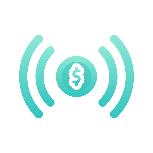 Dollar live logo verloop ontwerp sjabloon pictogram element