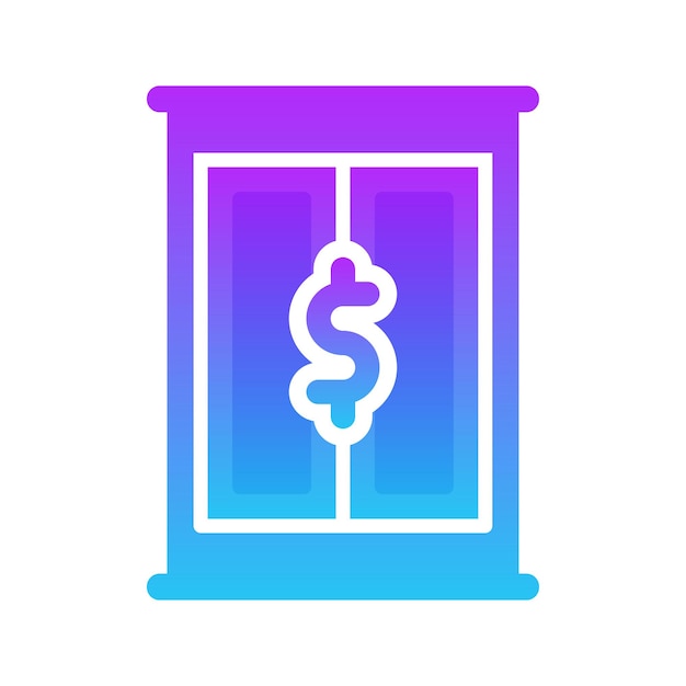 Dollar meubilair logo verloop ontwerp sjabloon pictogram element