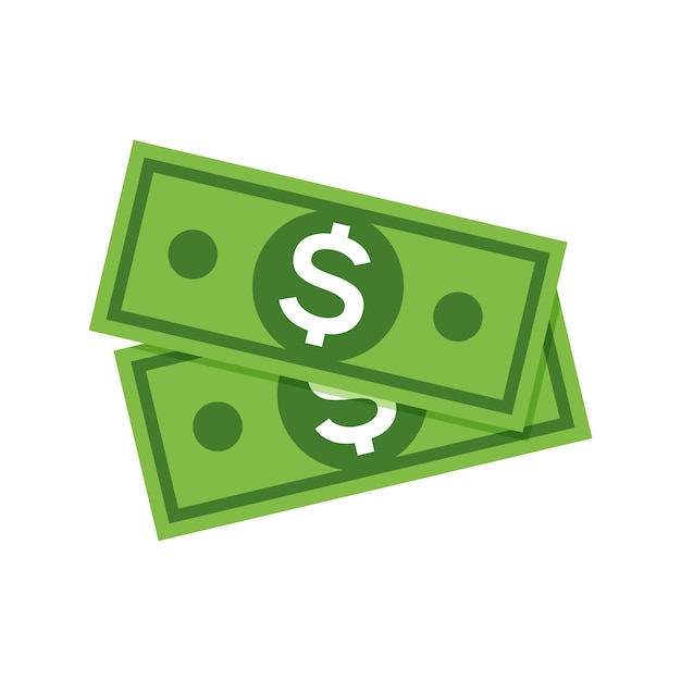 Vector dollar money icon cash sign bill symbol flat payment dollar currency icon