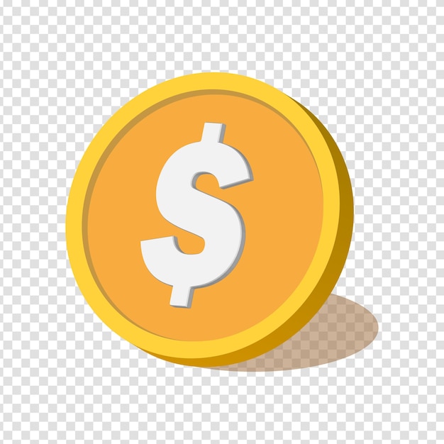 Dollar munt geld symbool 3d vectorillustratie