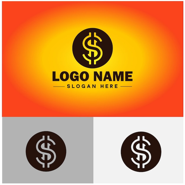 dollar sign icon money coin currency exchange sign symbol vector logo