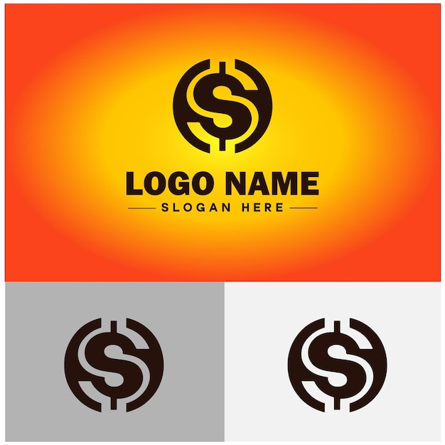 dollar sign icon money coin currency exchange sign symbol vector logo