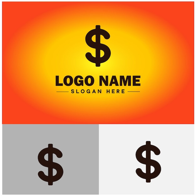 dollar sign icon money coin currency exchange sign symbol vector logo