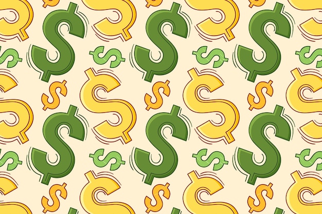 Dollar sign pattern  background