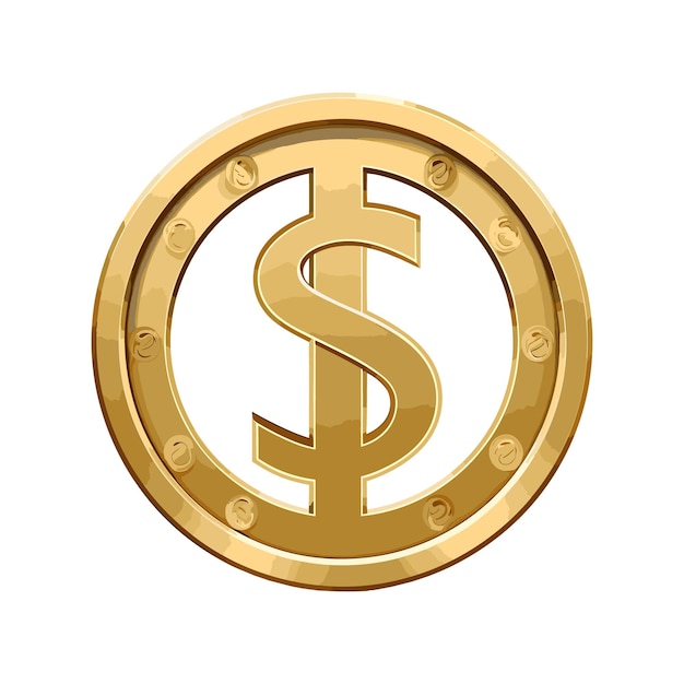 Vector dollar sign vector icon illustration