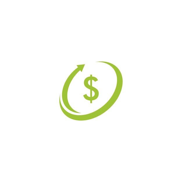 Dollar up logo vector icon illustration