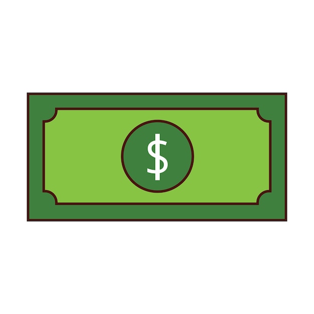 Vector dollars on a white background