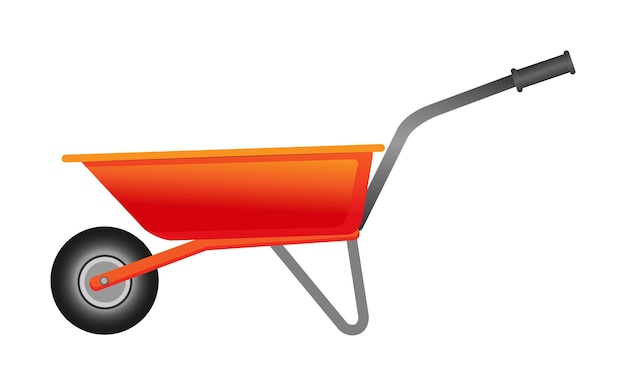 Dolly wheelbarrow vector illustration