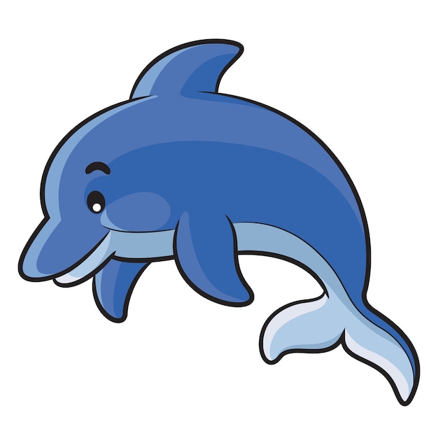 Vector dolphin cartoon