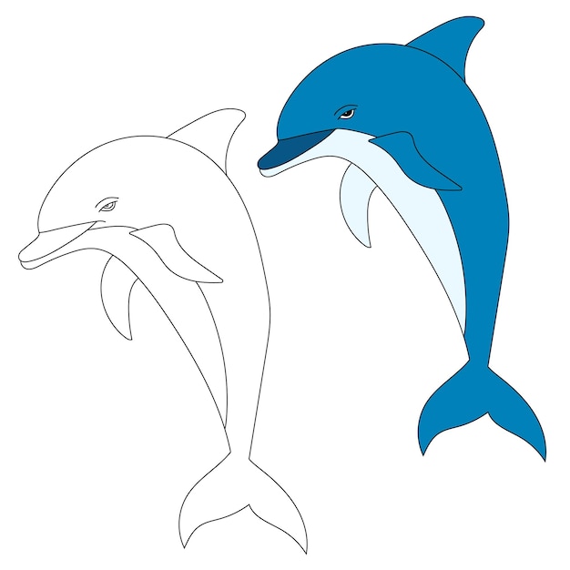 Vector dolphin clipart waterdieren en zeedieren clipart