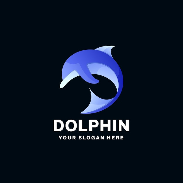 Dolphin Gradient Logo Vector Icon Illustration