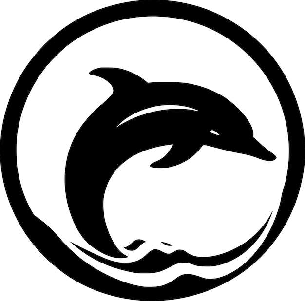 Dolphin High Quality Vector Logo Vector illustration ideal for Tshirt graphic