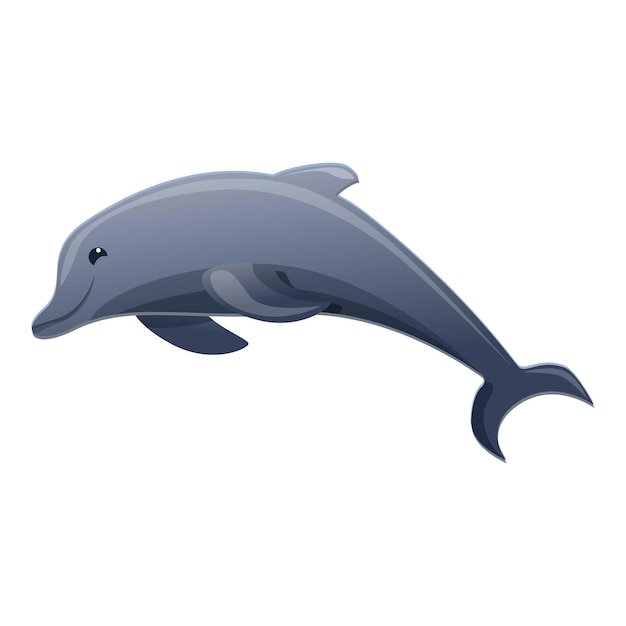 Dolphin icon Cartoon of dolphin vector icon for web design isolated on white background