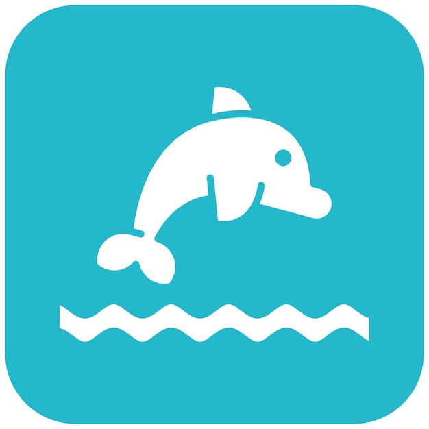 Dolphin icon vector afbeelding Kan worden gebruikt voor Coastline