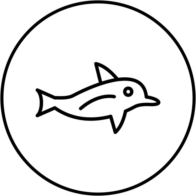 Vector dolphin icon vector image can be used for ecology