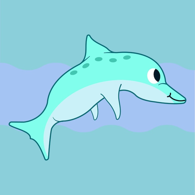 Dolphin Illustration of a dolphin Vector illustration Children's character Dolphin drawing