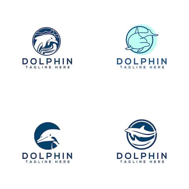 Коллекция логотипов dolphin