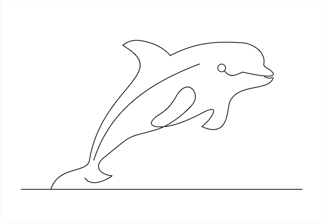 Dolphin logo design, abstract emblem with dolphin in vector Illustration