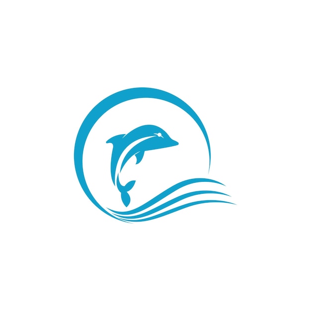 イルカのロゴ アイコン デザイン コンセプト ベクトル テンプレート