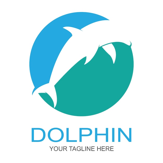 Dolphin logo icon vector template