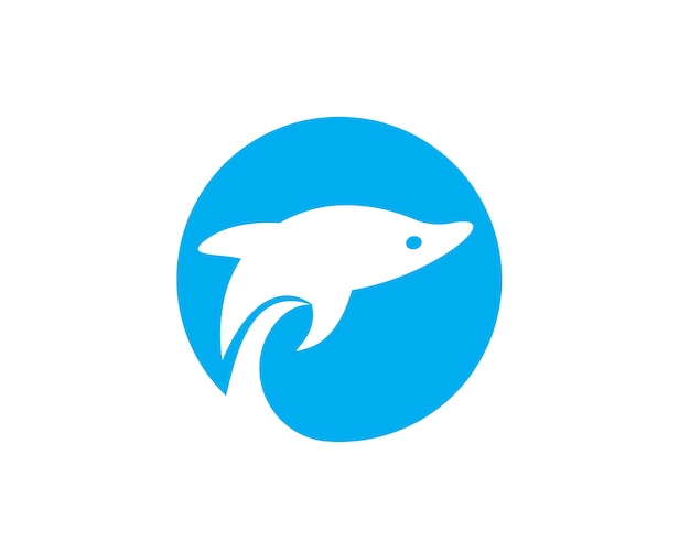 Delfino logo icona vettoriale