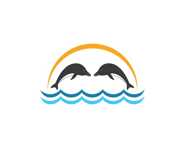 Dolphin logo icon vector