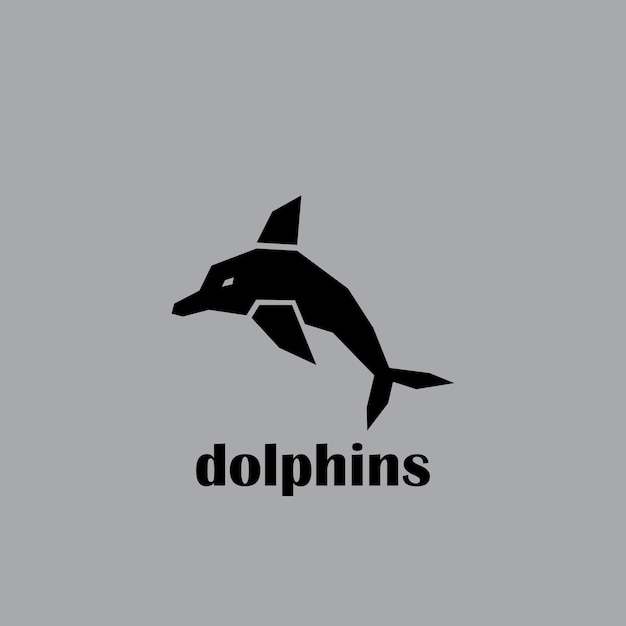 Dolphin-logo met minimalistisch design