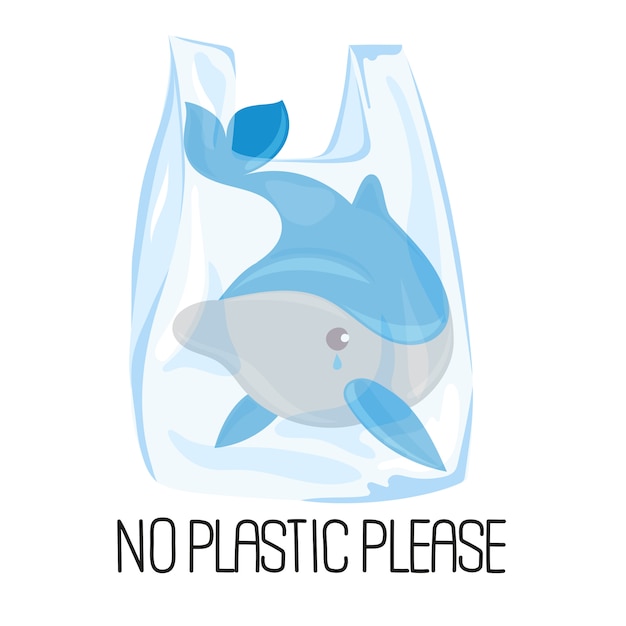 Dolphin plastic ecological problem