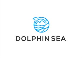 Dolphin sea logo design vector illustration