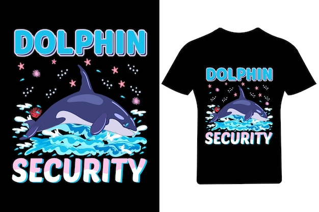 Dolphin Security T Shirt Design, Dolphin T Shirt Design