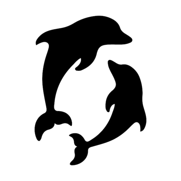 Vector dolphin silhouette