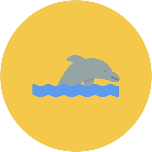 Dolphin vector illustration style