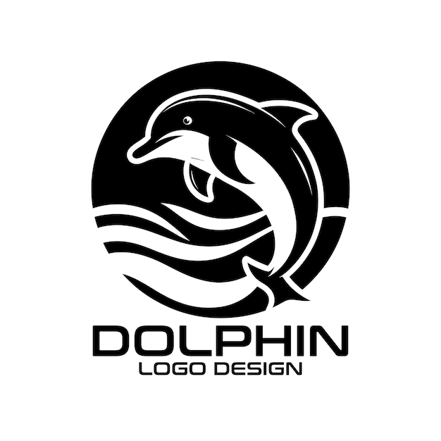 Дизайн логотипа Dolphin Vector