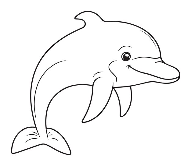 Дельфин вектор плоские минимальные иконы