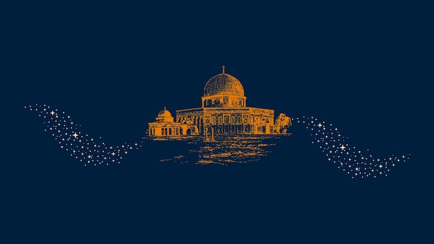 Vector dome of the rock in rome italy vector illustration