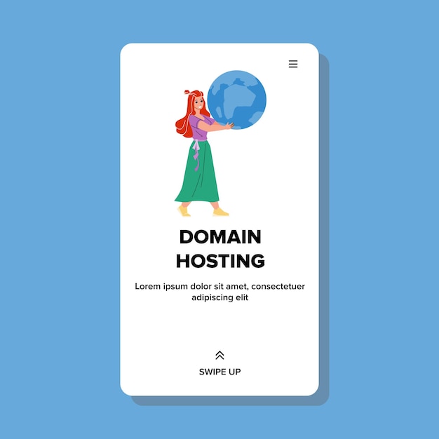 Domein Hosting Internet Zakelijke Website Vector