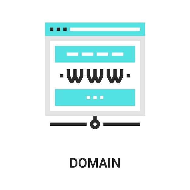 Vector domein pictogram concept