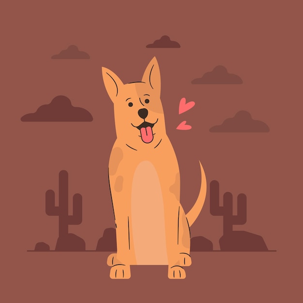 Domestic dog concept illustration