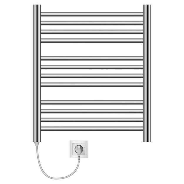 Domestic heater mockup Realistic illustration of domestic heater vector mockup for web