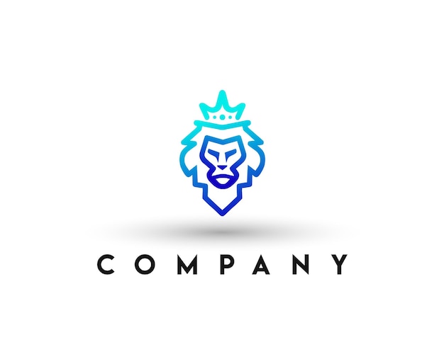 Vector dominance logo king lion logo