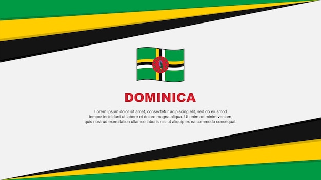 Dominica Flag Abstract Background Design Template Dominica Independence Day Banner Cartoon Vector Illustration Dominica Design