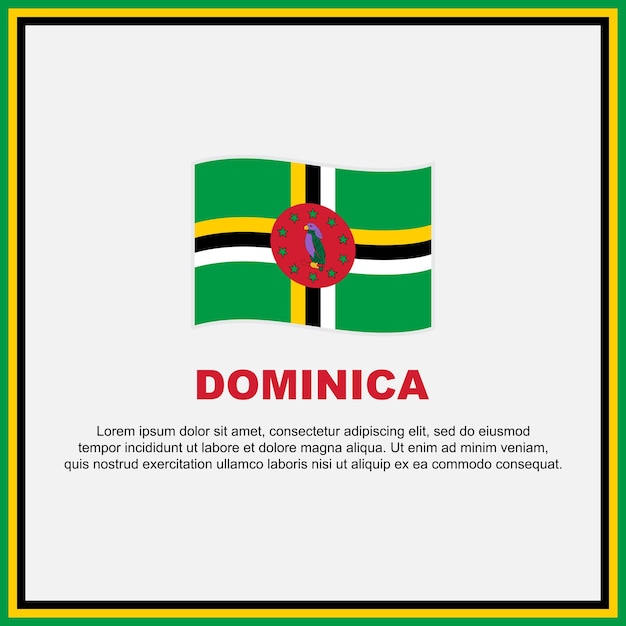 Dominica flag background design template dominica independence day banner social media post dominica banner