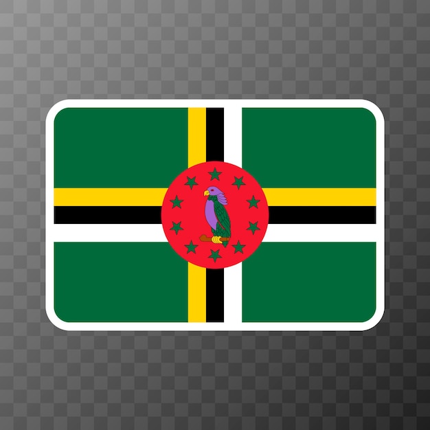 Dominica flag official colors and proportion Vector illustration