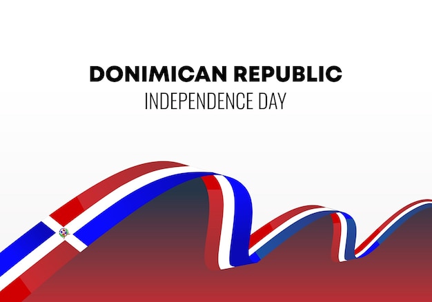 Dominicaanse onafhankelijkheidsdag achtergrondbanneraffiche voor nationale viering op 27 februari