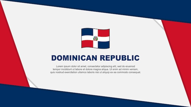 Dominicaanse Republiek Vlag Abstracte Achtergrond Ontwerpsjabloon Dominicaanse Republiek Onafhankelijkheidsdag Banner Cartoon Vector Illustratie Dominicaanse Republiek Onafhankelijkheidsdag