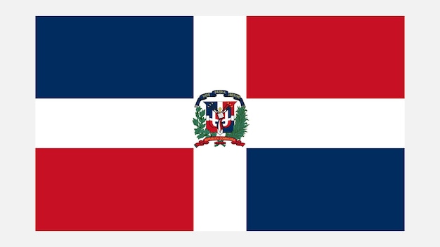 Vector dominican republic flag with original color