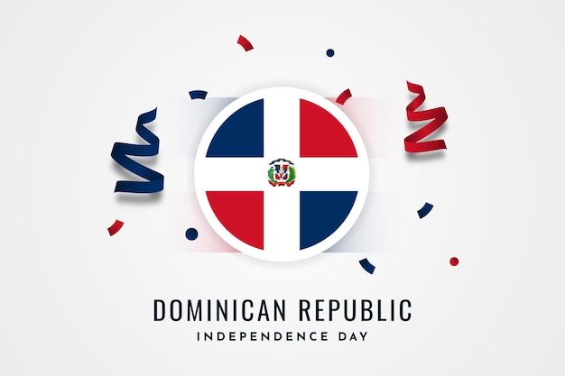 Design del giorno dell'indipendenza della repubblica dominicana