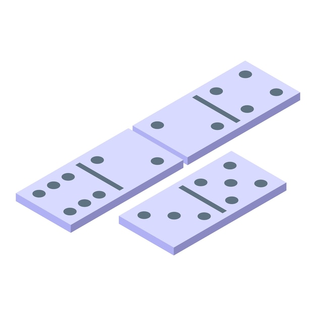 白い背景の上に横たわっているドミノゲームのピース